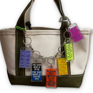 Blind Box: Mystery   Funny Phrase Acrylic -  vintage keychain vintage charms for bag nostalgia vintage keychains y2k collectible - Bag Crap