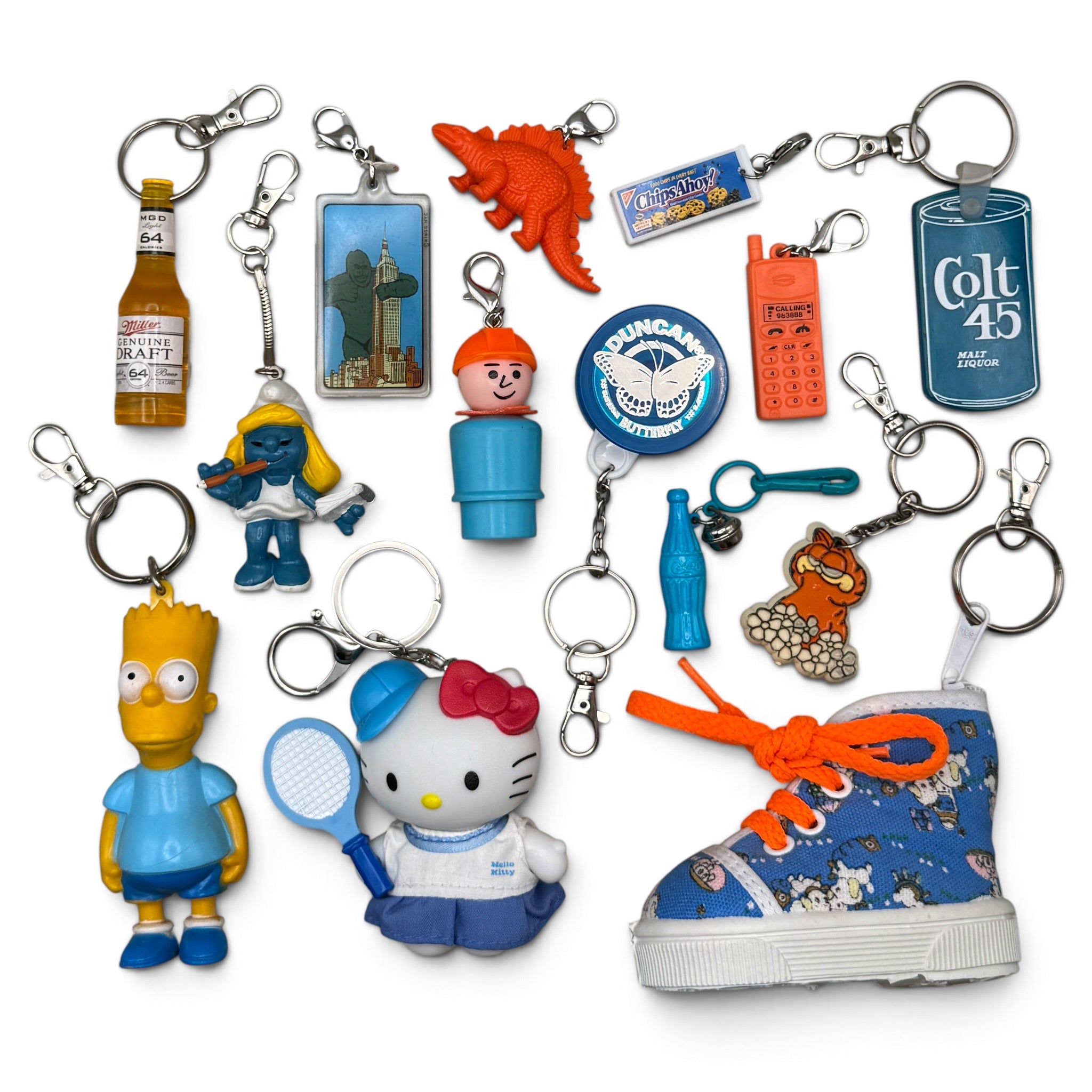 Junk Drawer s &  s: Blue & Orange - hello kitty sanrio japan kawaii rare vintage keychain vintage charms for bag nostalgia vintage keychains y2k collectible - Bag Crap