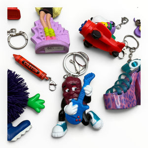 Junk Drawer s &  s: Purple & Red - barbie doll toy pink rare vintage keychain vintage charms for bag nostalgia vintage keychains y2k collectible - Bag Crap