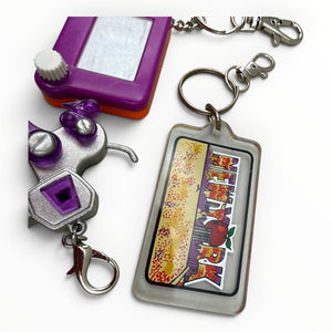 Junk Drawer s &  s: Purple & Red - barbie doll toy pink rare vintage keychain vintage charms for bag nostalgia vintage keychains y2k collectible - Bag Crap