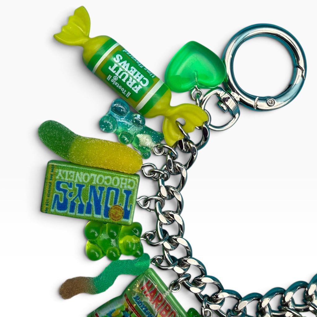 1:1 Super Stacked Lime Green Candy Bag Charm Chain