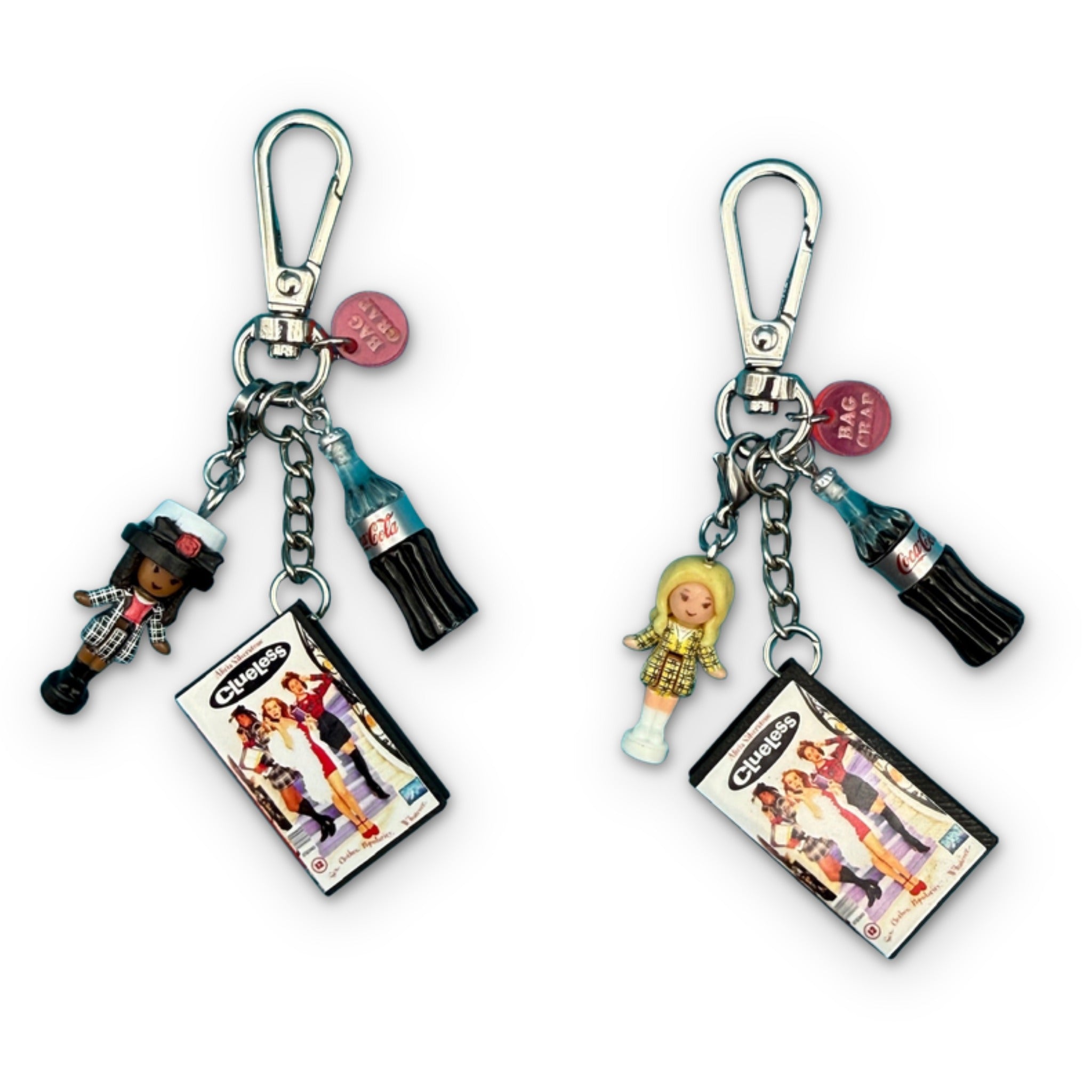 Clueless Polly Pocket Diet Coke  s -  vintage keychain vintage charms for bag nostalgia vintage keychains y2k collectible - Bag Crap