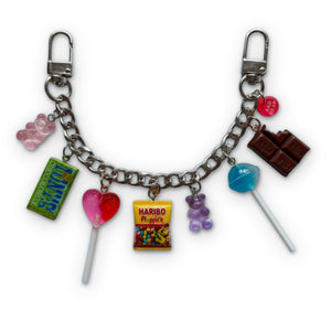 Colorful Crafted Candy   Chain - Gold or Silver - vintage bag charm chains silver nostalgia vintage y2k vintage keychain vintage charms for bag nostalgia vintage keychains y2k collectible - Bag Crap
