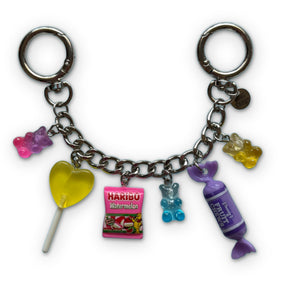 Colorful Crafted Candy   Chain - Silver 7' - vintage bag charm chains silver nostalgia vintage y2k vintage keychain vintage charms for bag nostalgia vintage keychains y2k collectible - Bag Crap