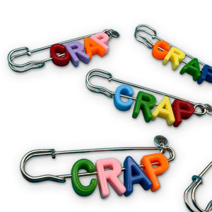 'CRAP' Letter Bead Brooch -  vintage keychain vintage charms for bag nostalgia vintage keychains y2k collectible - Bag Crap