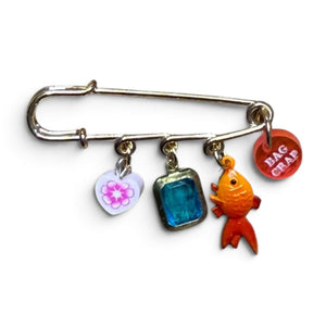 Junk Gold Safety Pin  Sets - vintage bag charm packs nostalgia vintage y2k vintage keychain vintage charms for bag nostalgia vintage keychains y2k collectible - Bag Crap