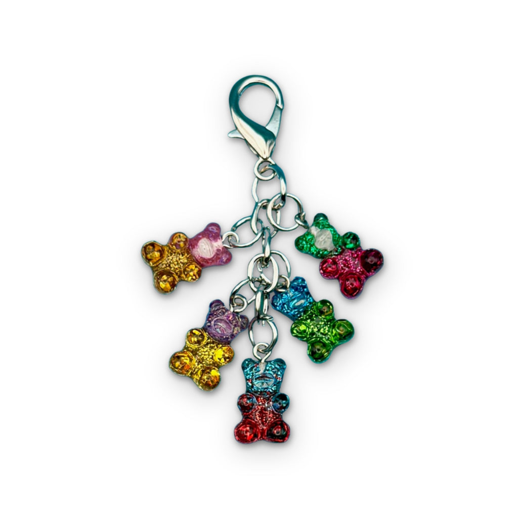 Glitter Gummy Bear Cluster Bag Charm