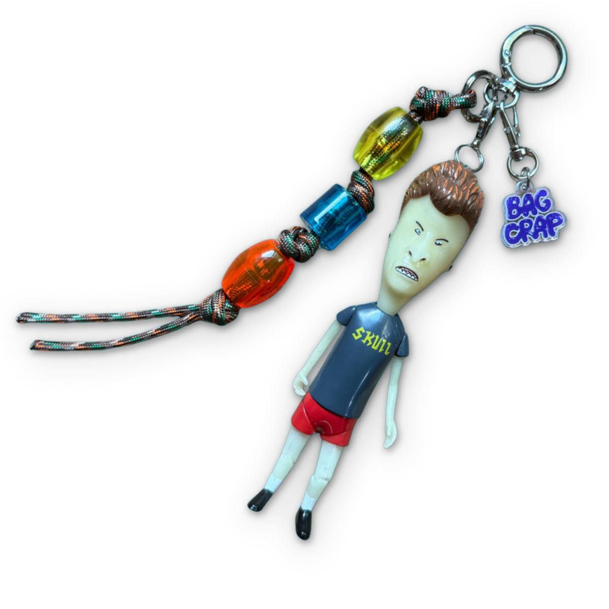 Butt-Head (Brunette) - Glow in the Dark Beavis or Butt-Head Bag Charm Set, on a white background