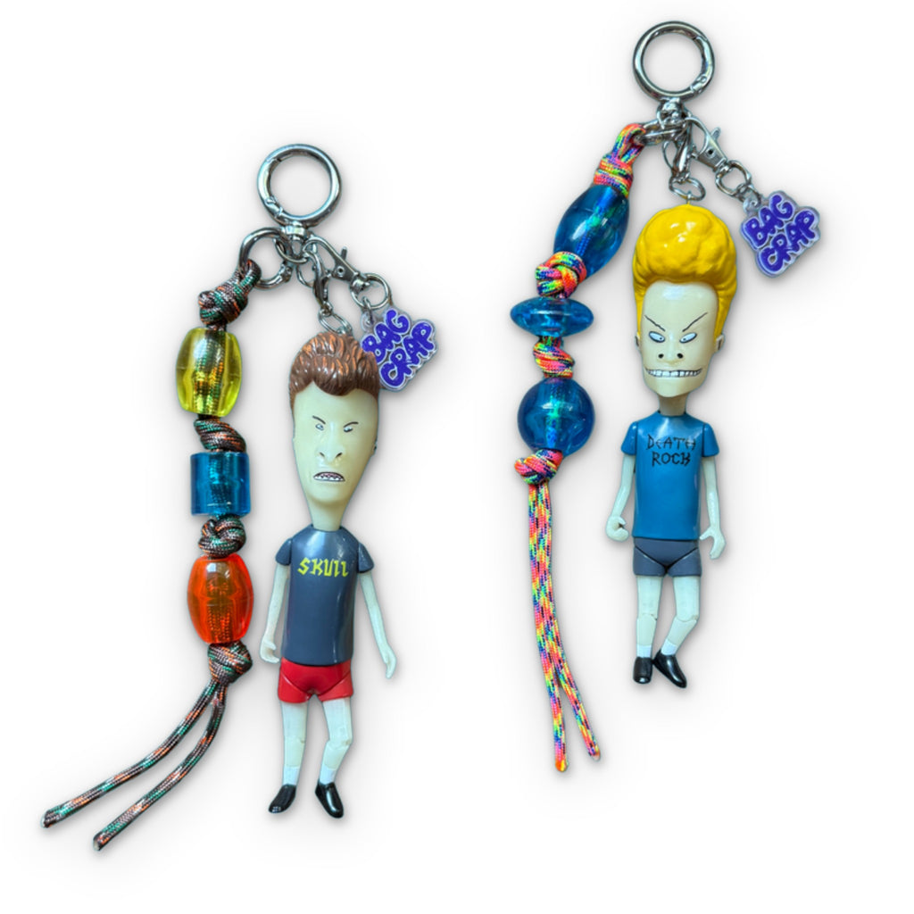 Glow in the Dark Beavis or Butt-Head Bag Charm Set