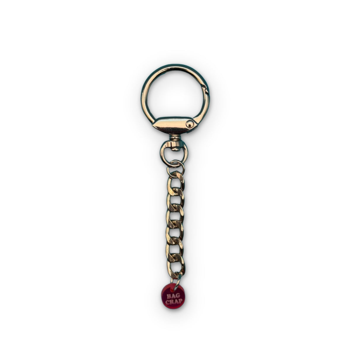 Gold Metal 5" Short Bag Charm Chain on a white background