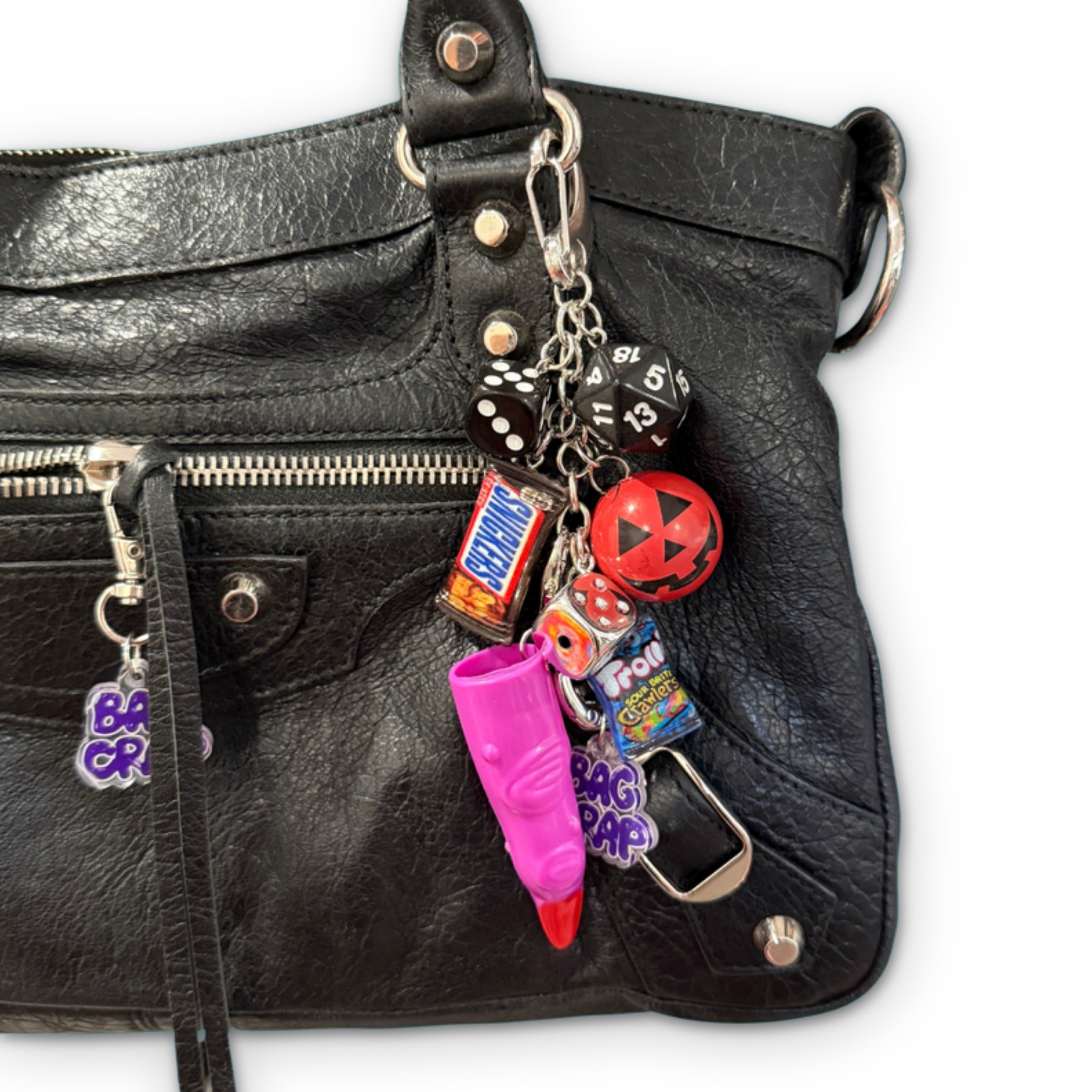 Halloween Jack-O-Lantern Candy   Chain - vintage bag charm chains silver nostalgia vintage y2k vintage keychain vintage charms for bag nostalgia vintage keychains y2k collectible - Bag Crap