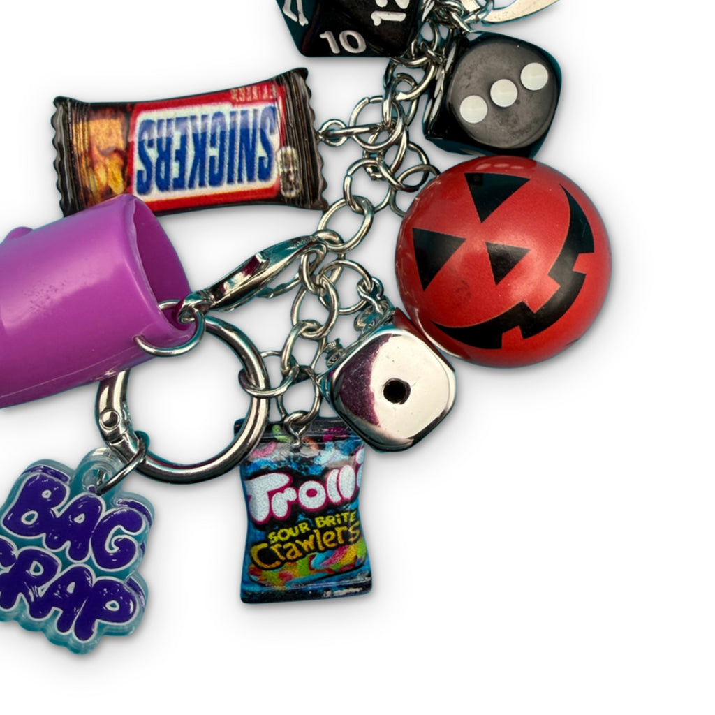 Halloween Jack-O-Lantern Candy Bag Charm Chain