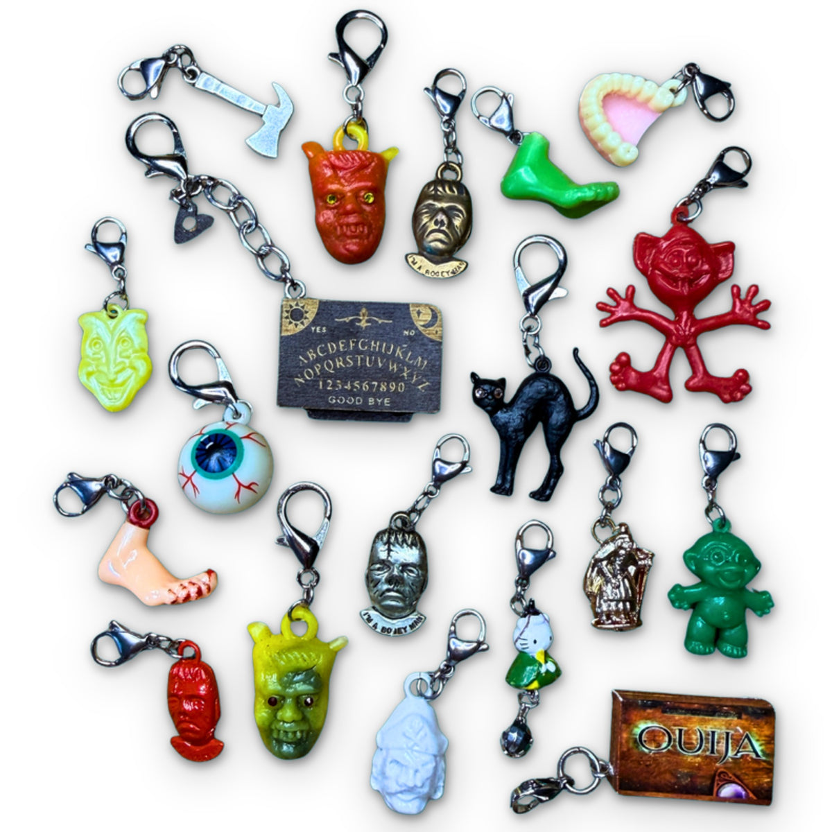 Halloween Vintage Mini Cracker Jack Charms: Drop I on a white background