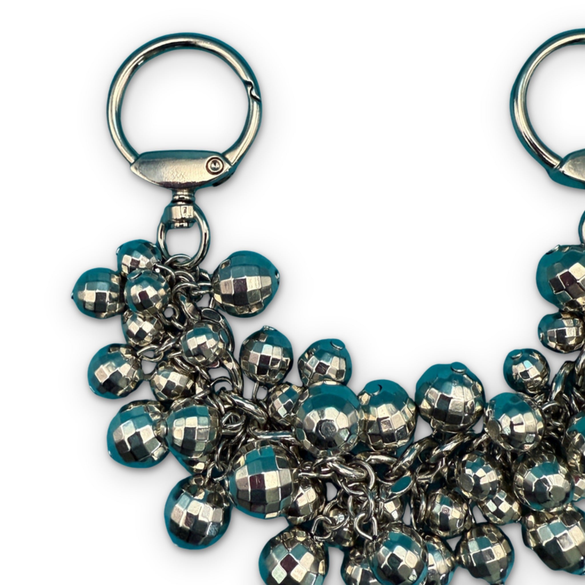 Handcrafted Disco Ball Silver   Chain - vintage bag charm chains silver nostalgia vintage y2k vintage keychain vintage charms for bag nostalgia vintage keychains y2k collectible - Bag Crap