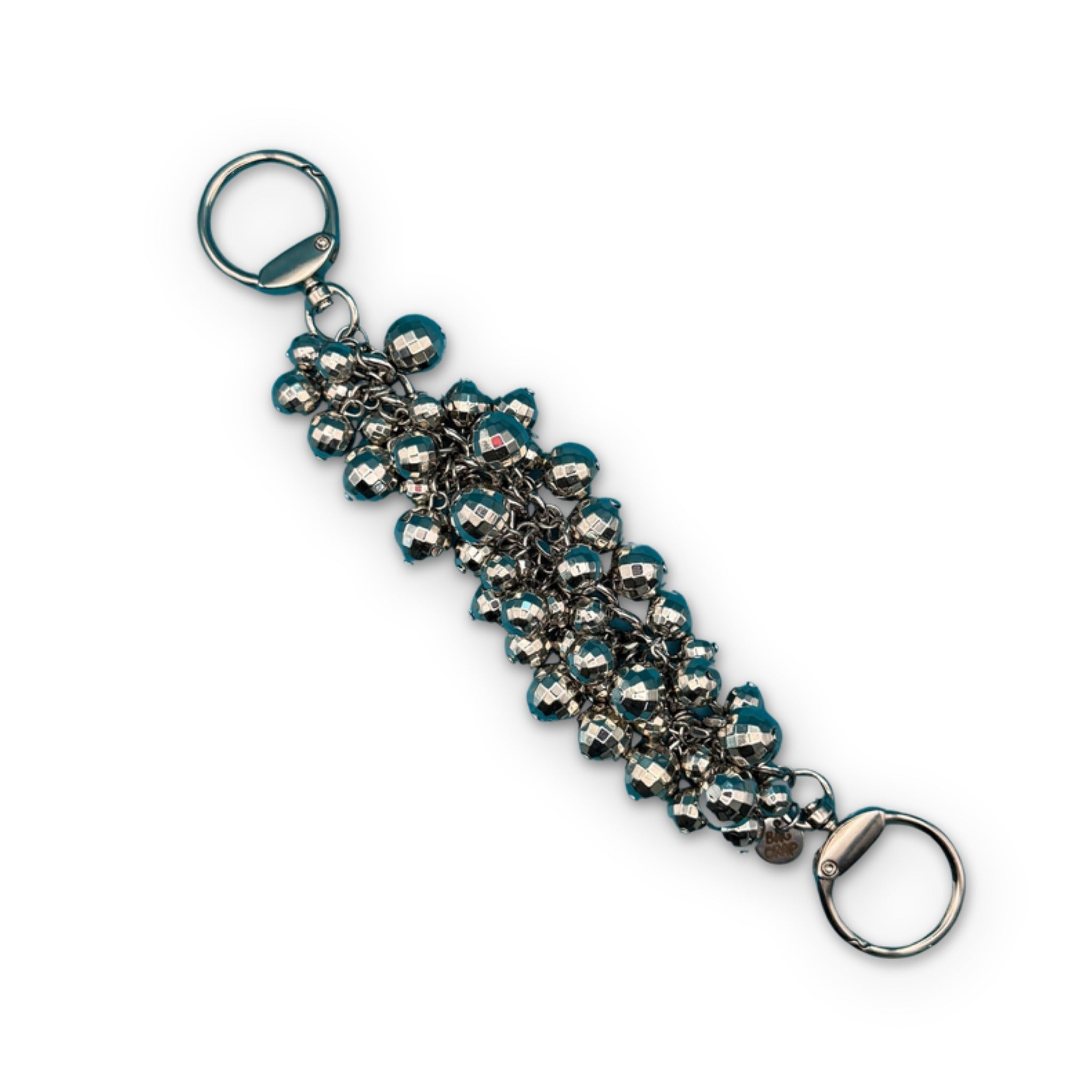 Handcrafted Disco Ball Silver   Chain - vintage bag charm chains silver nostalgia vintage y2k vintage keychain vintage charms for bag nostalgia vintage keychains y2k collectible - Bag Crap