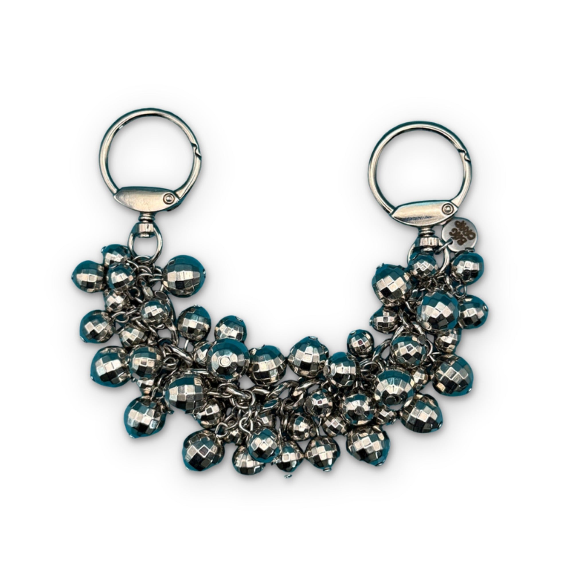 Handcrafted Disco Ball Silver   Chain - vintage bag charm chains silver nostalgia vintage y2k vintage keychain vintage charms for bag nostalgia vintage keychains y2k collectible - Bag Crap