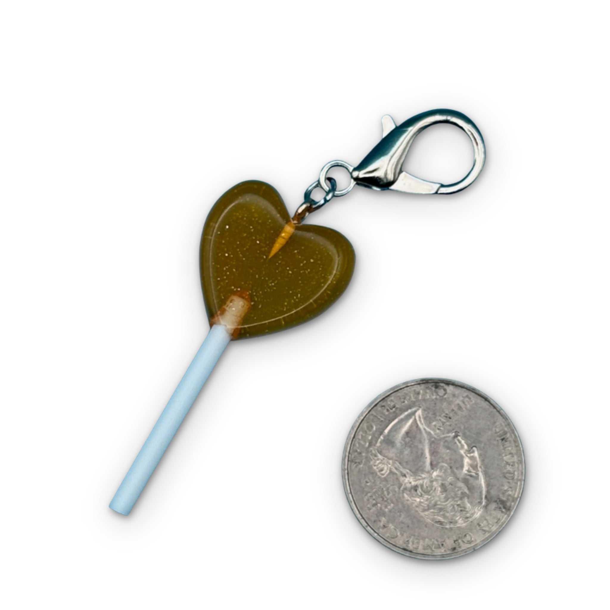 Heart Shaped Lollipop Candy  s -  vintage keychain vintage charms for bag nostalgia vintage keychains y2k collectible - Bag Crap