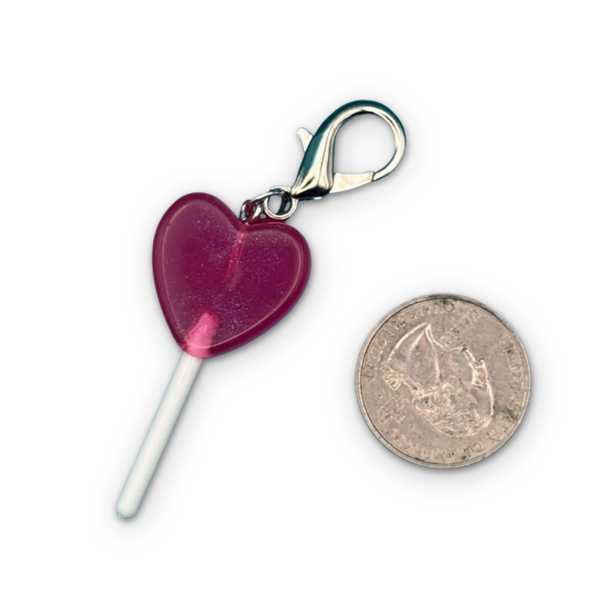 Heart Shaped Lollipop Candy  s -  vintage keychain vintage charms for bag nostalgia vintage keychains y2k collectible - Bag Crap