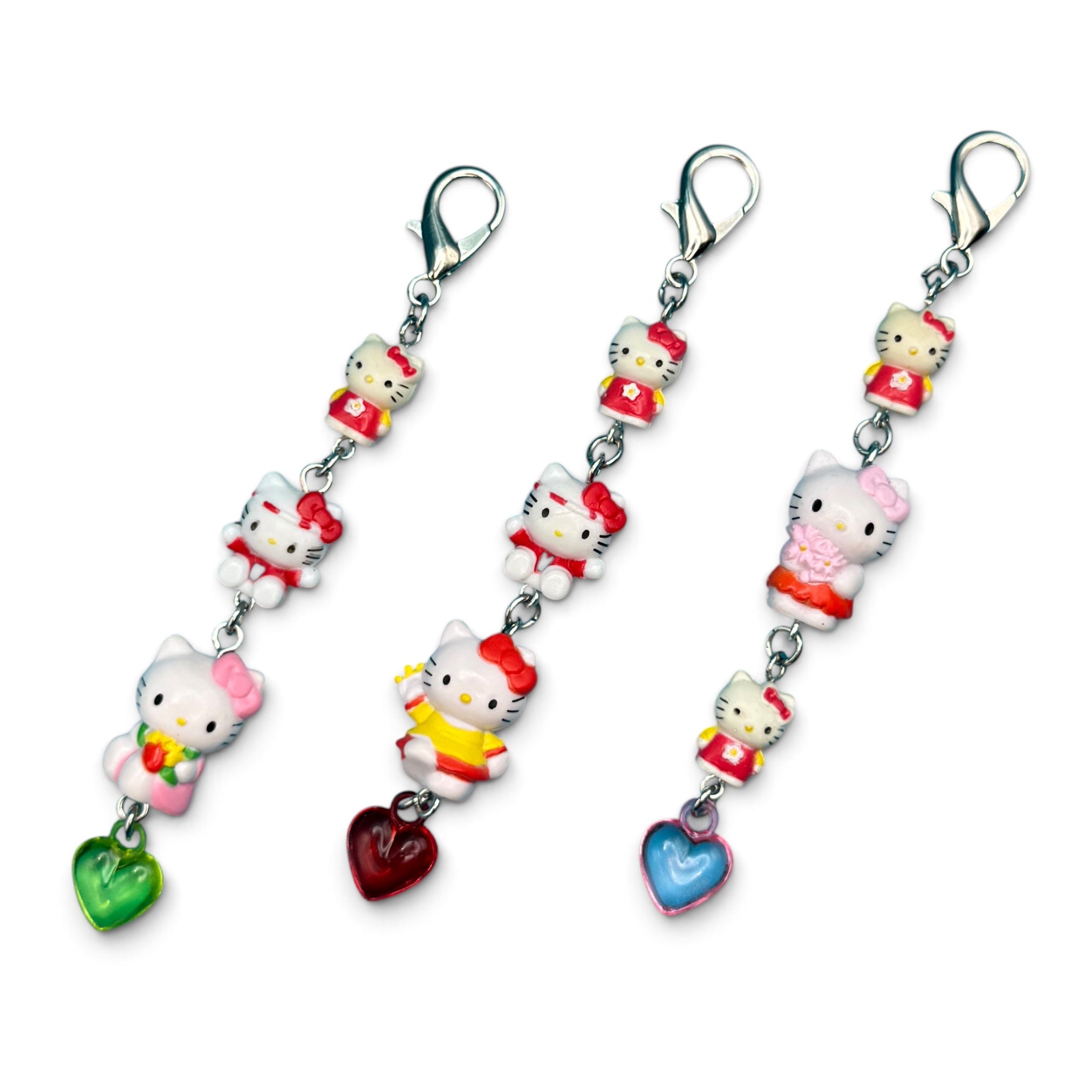 Hello Kitty Linked Heart  s - hello kitty sanrio japan kawaii rare vintage keychain vintage charms for bag nostalgia vintage keychains y2k collectible - Bag Crap