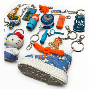 Junk Drawer s &  s: Blue & Orange - hello kitty sanrio japan kawaii rare vintage keychain vintage charms for bag nostalgia vintage keychains y2k collectible - Bag Crap
