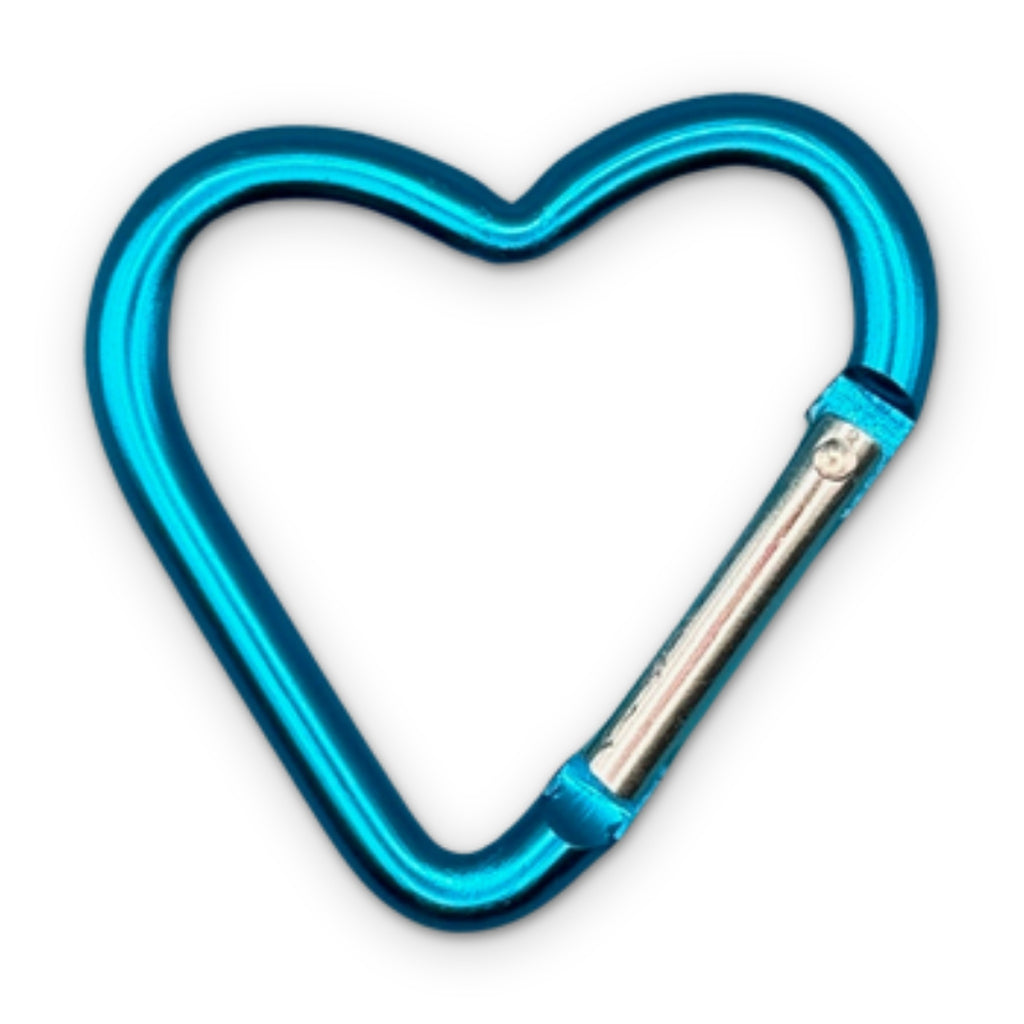 Rainbow Heart Shaped Metal Carabiner Clips: You Pick