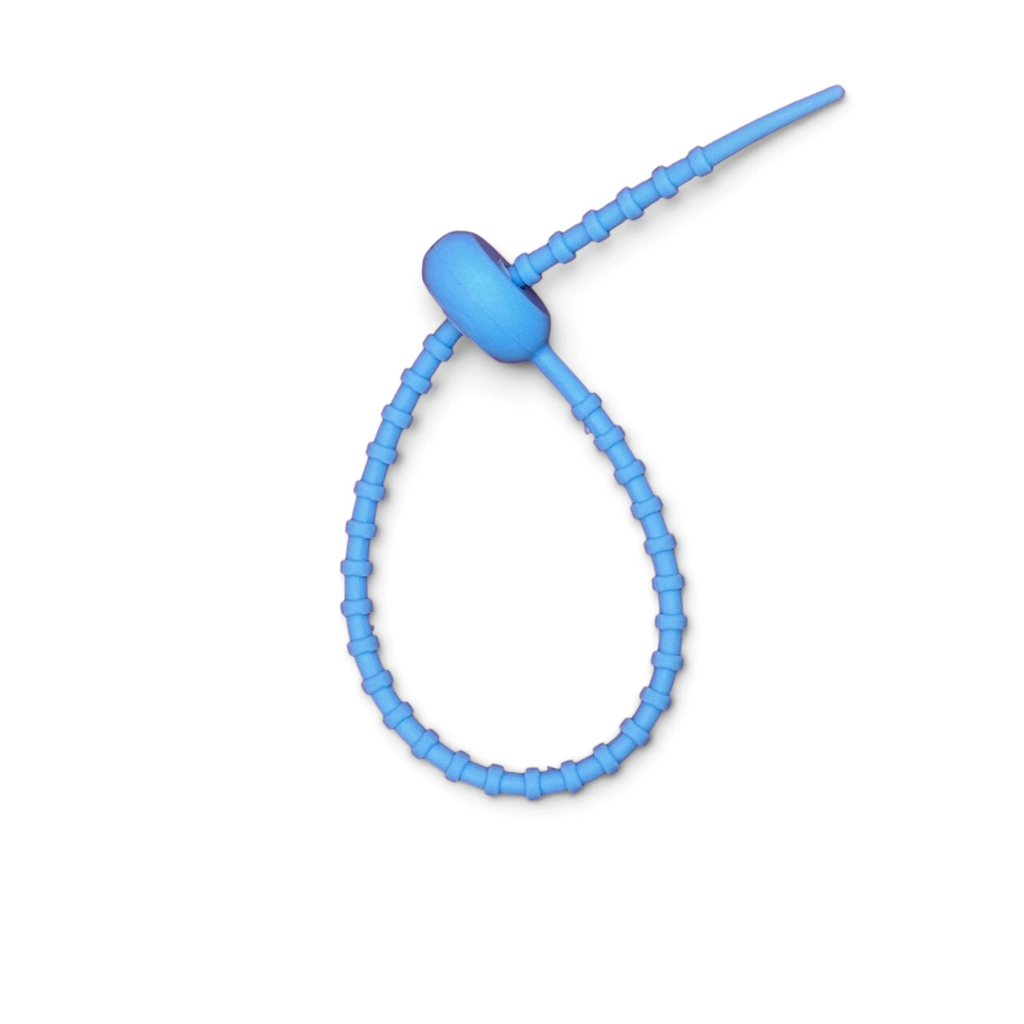 Rubber Zip Tie Bag Charm Keychain Attachments: Primary Colors