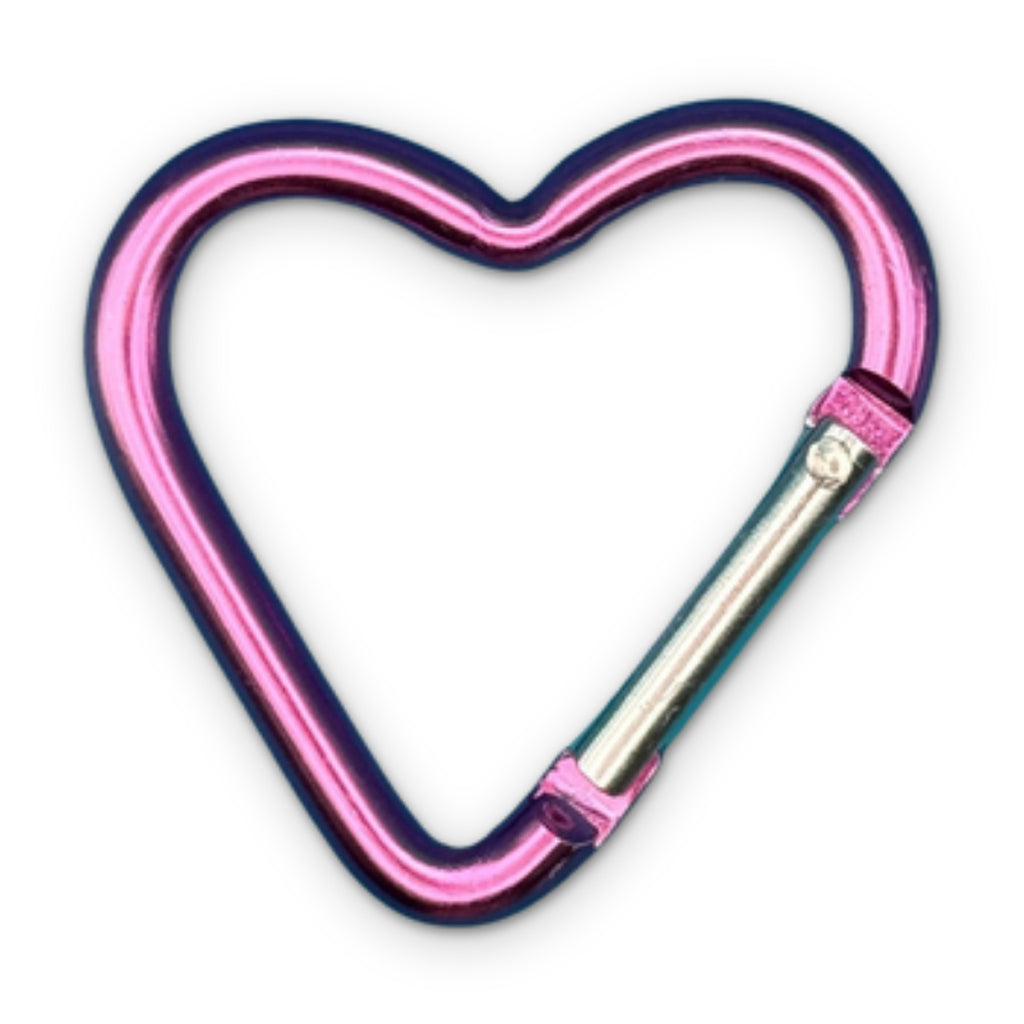 Rainbow Heart Shaped Metal Carabiner Clips: You Pick