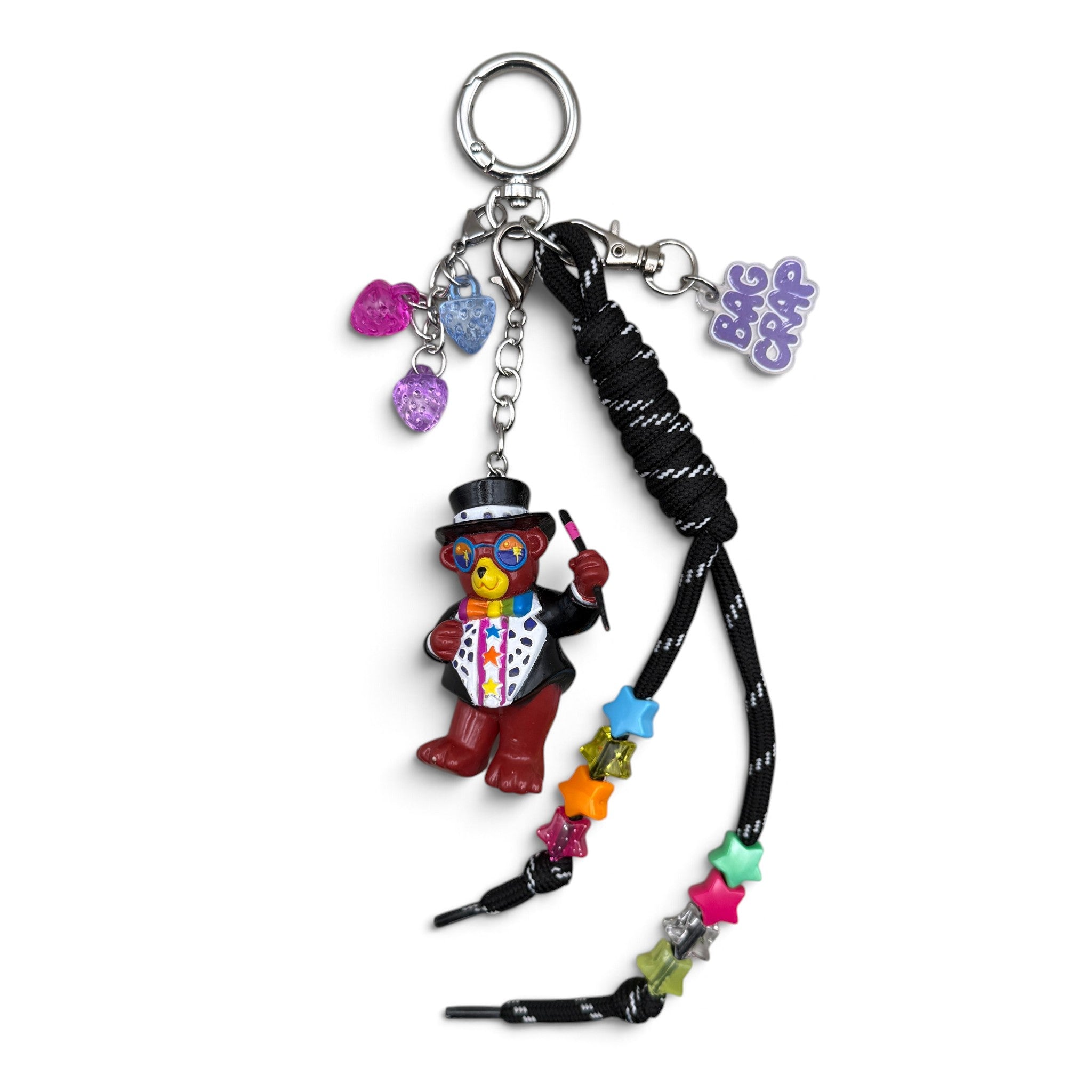 Lisa Frank Hollywood Bear 3D Figure   Set - vintage bag charm packs nostalgia vintage y2k vintage keychain vintage charms for bag nostalgia vintage keychains y2k collectible - Bag Crap