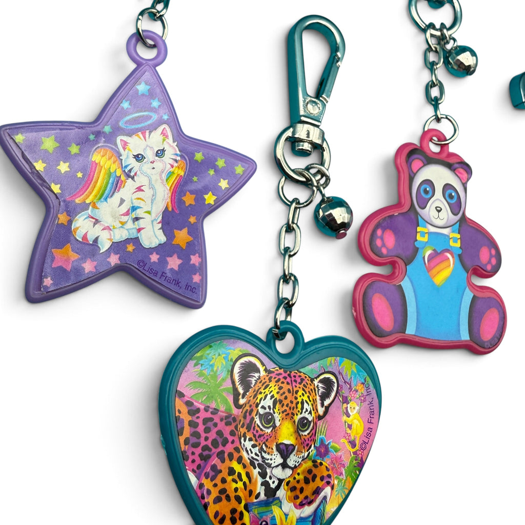 Vintage 90s Lisa Frank Character Keychain Charms