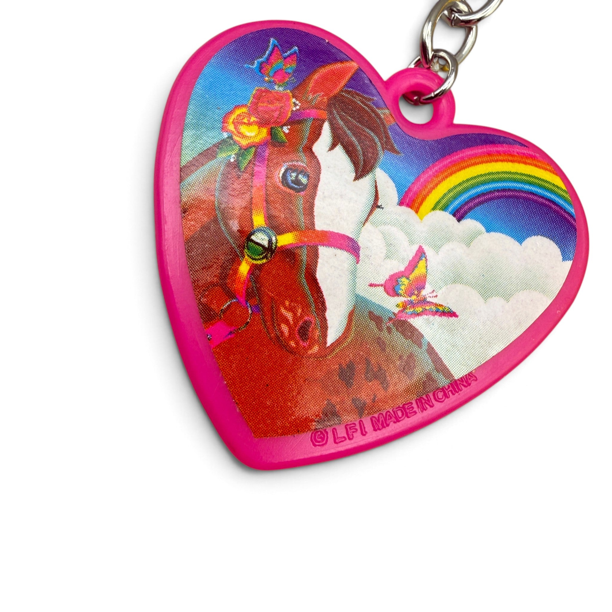Lisa Frank Horse & Roses   Set -  vintage keychain vintage charms for bag nostalgia vintage keychains y2k collectible - Bag Crap