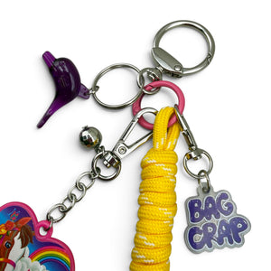 Lisa Frank Horse & Roses   Set -  vintage keychain vintage charms for bag nostalgia vintage keychains y2k collectible - Bag Crap