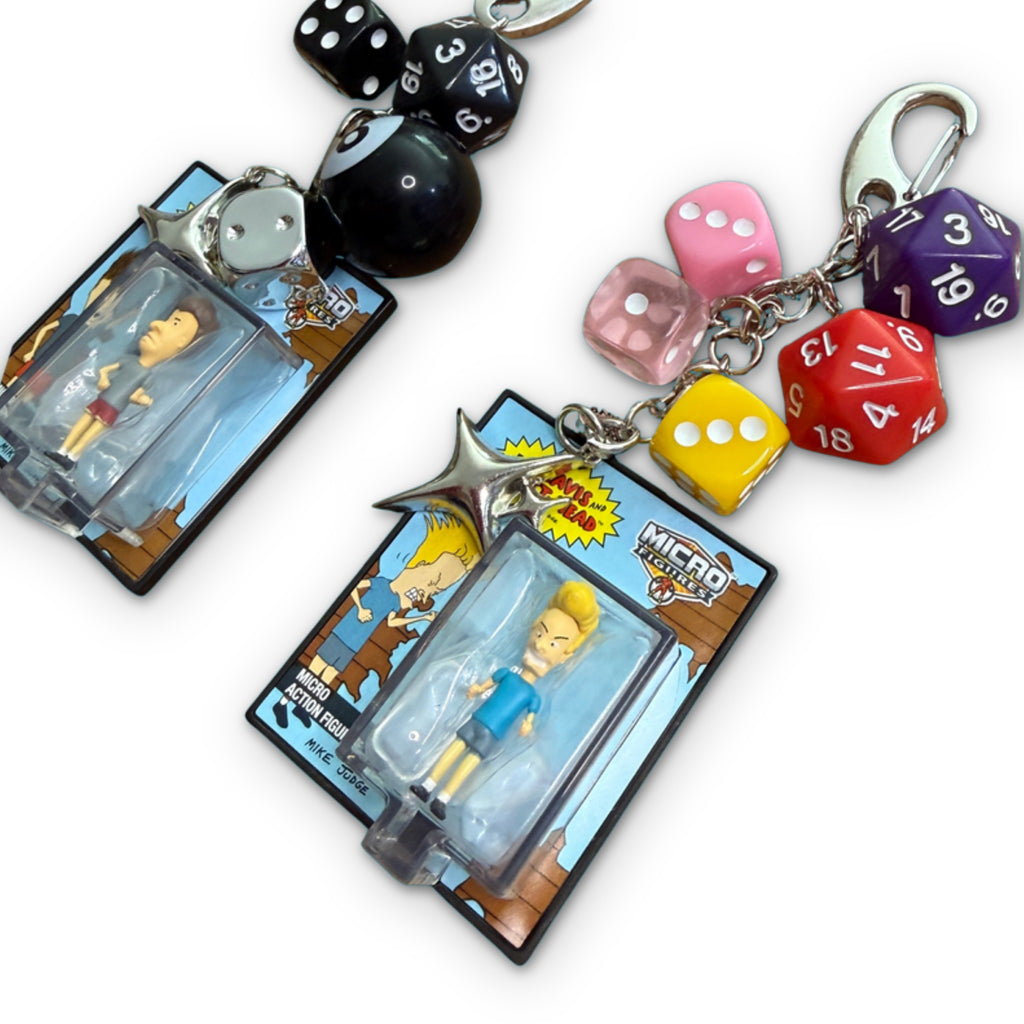 Micro Beavis or Butt-Head Toy Box Charm Set
