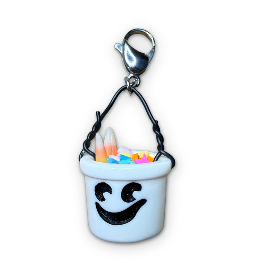 Mini Boo Bucket Halloween Bag Charm Keychain