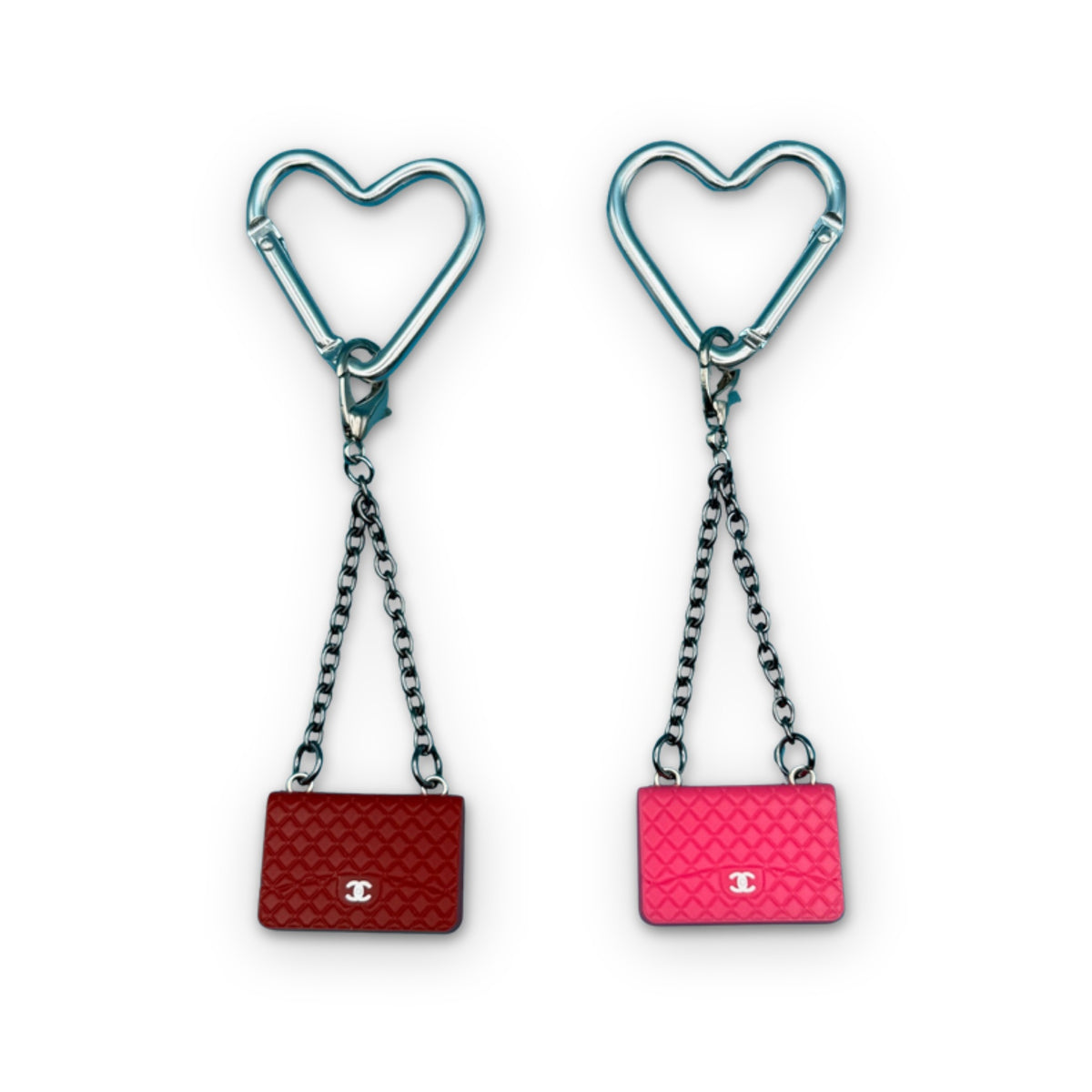 Mini Chanel Purse Bag Charms on a white background