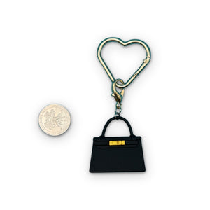 Mini Designer Hand Trinket  + Gold Heart Carabiner -  vintage keychain vintage charms for bag nostalgia vintage keychains y2k collectible - Bag Crap