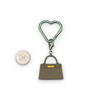 Mini Designer Hand Trinket  + Gold Heart Carabiner -  vintage keychain vintage charms for bag nostalgia vintage keychains y2k collectible - Bag Crap