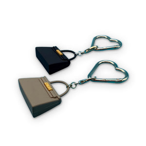 Mini Designer Hand Trinket  + Gold Heart Carabiner -  vintage keychain vintage charms for bag nostalgia vintage keychains y2k collectible - Bag Crap