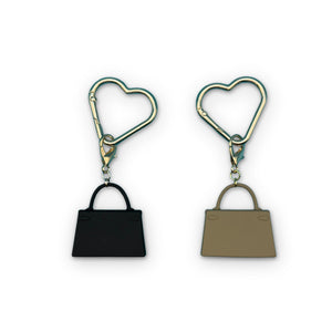 Mini Designer Hand Trinket  + Gold Heart Carabiner -  vintage keychain vintage charms for bag nostalgia vintage keychains y2k collectible - Bag Crap