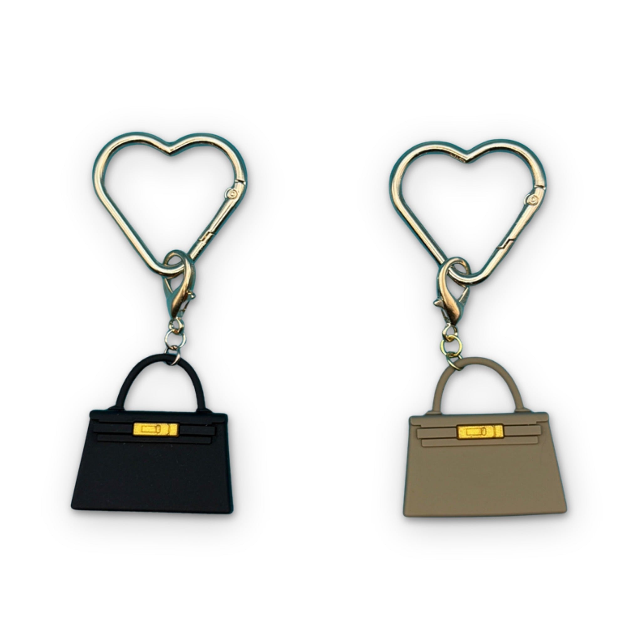 Mini Designer Hand Trinket  + Gold Heart Carabiner -  vintage keychain vintage charms for bag nostalgia vintage keychains y2k collectible - Bag Crap