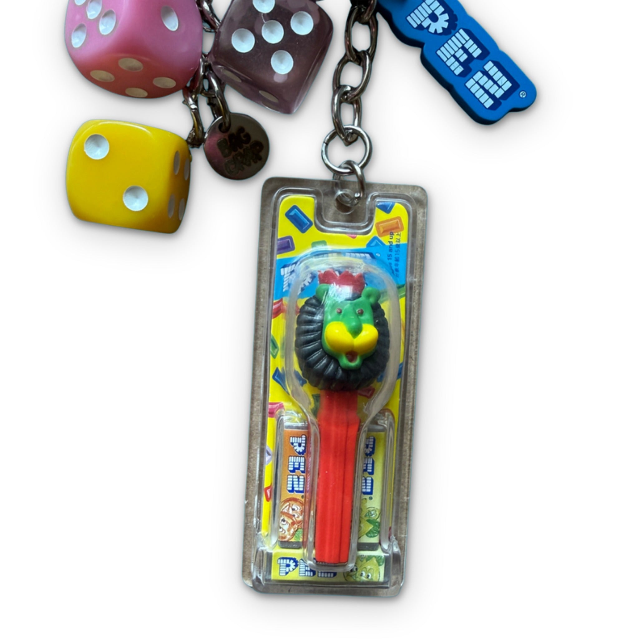 Mini Lion PEZ Candy   Pack - vintage bag charm packs nostalgia vintage y2k vintage keychain vintage charms for bag nostalgia vintage keychains y2k collectible - Bag Crap