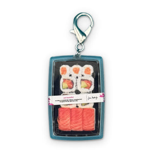 Mini Salmon Sushi - bodega food grocery nyc ny apple fruit vegetables fun vintage keychain vintage charms for bag nostalgia vintage keychains y2k collectible - Bag Crap