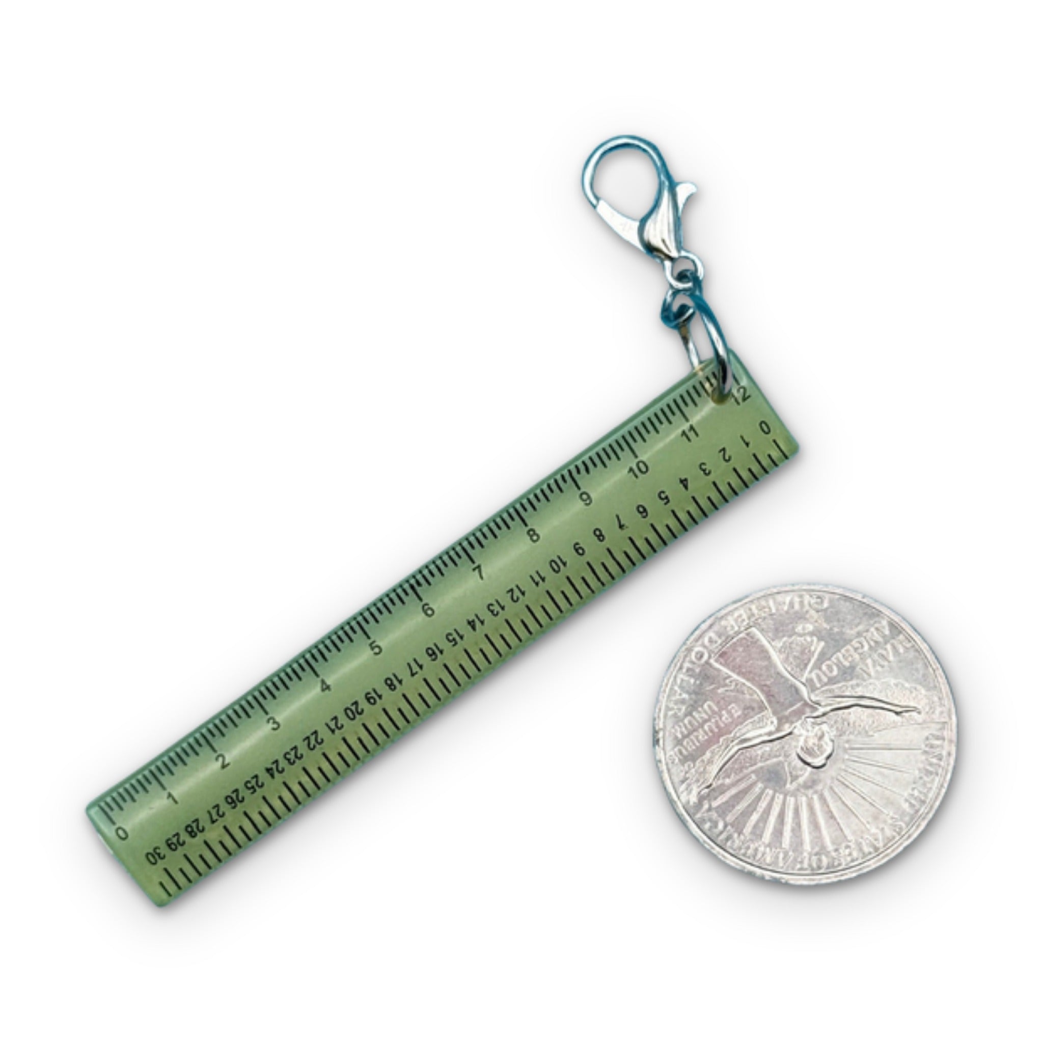 Mini School Supplies Silver Trinket  s -  vintage keychain vintage charms for bag nostalgia vintage keychains y2k collectible - Bag Crap