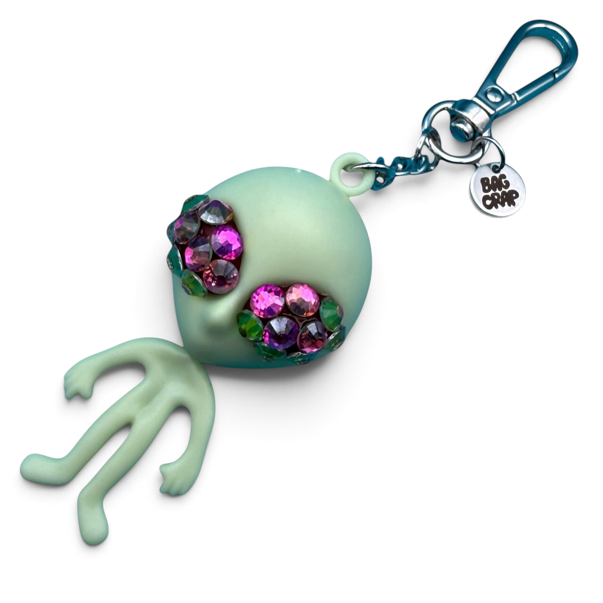 Crap Bedazzled Alien   Accessory -  vintage keychain vintage charms for bag nostalgia vintage keychains y2k collectible - Bag Crap