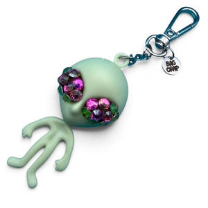 Crap Bedazzled Alien   Accessory -  vintage keychain vintage charms for bag nostalgia vintage keychains y2k collectible - Bag Crap