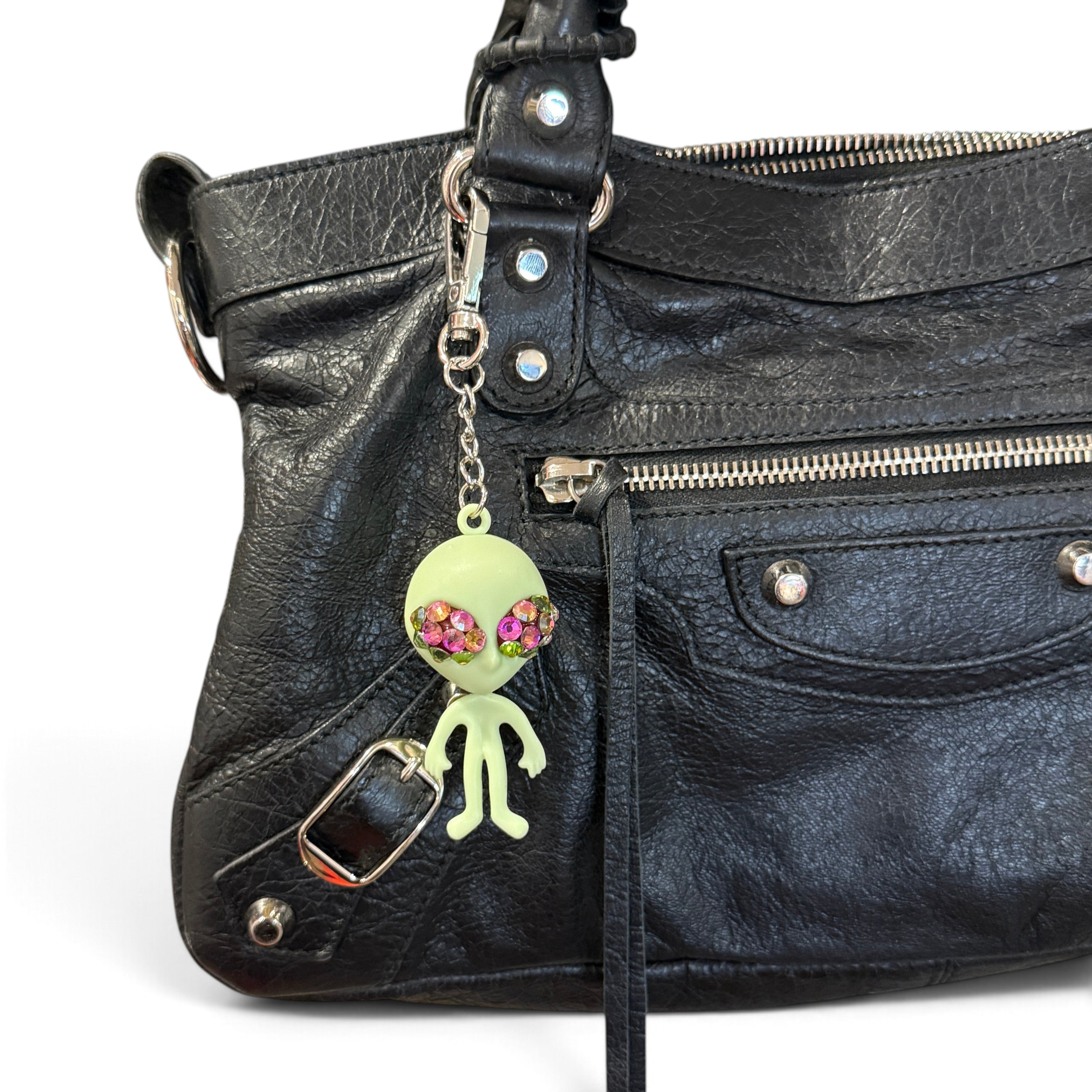 Crap Bedazzled Alien   Accessory -  vintage keychain vintage charms for bag nostalgia vintage keychains y2k collectible - Bag Crap