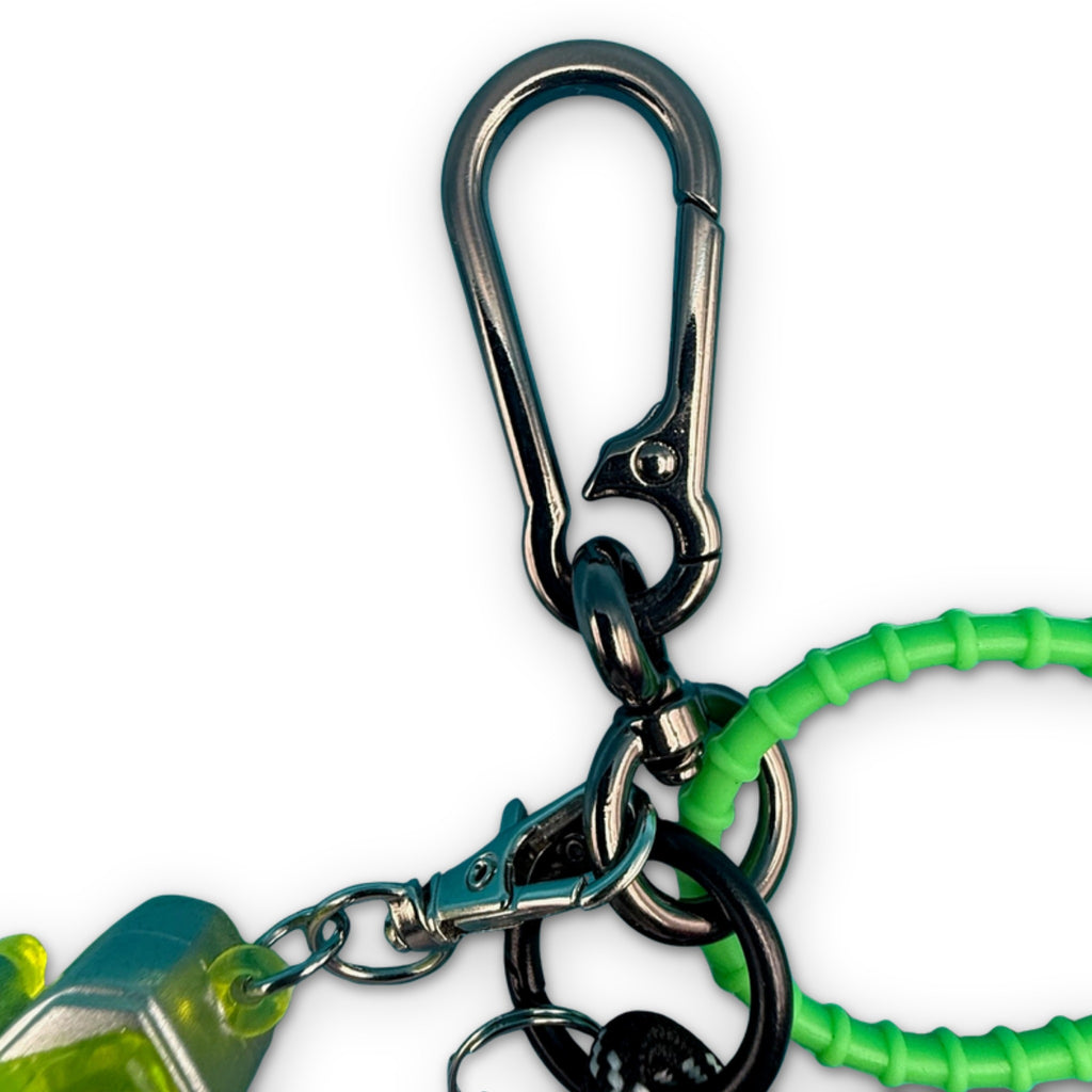 Neon Green & Black Pom Pom Bag Charm Pack