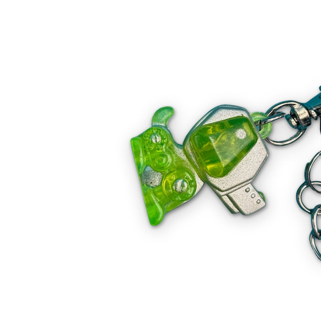 Neon Green & Black Pom Pom Bag Charm Pack