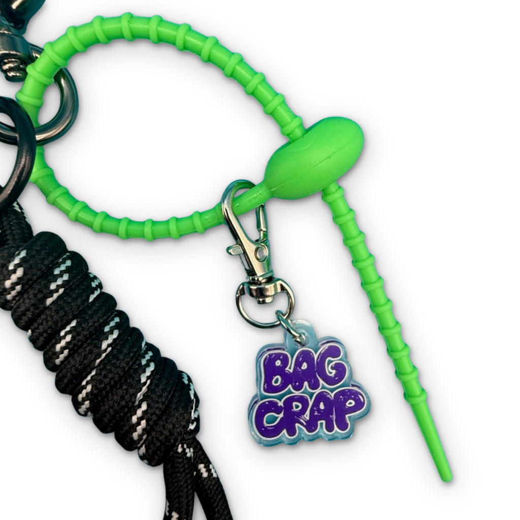 Neon Green & Black Pom Pom Bag Charm Pack
