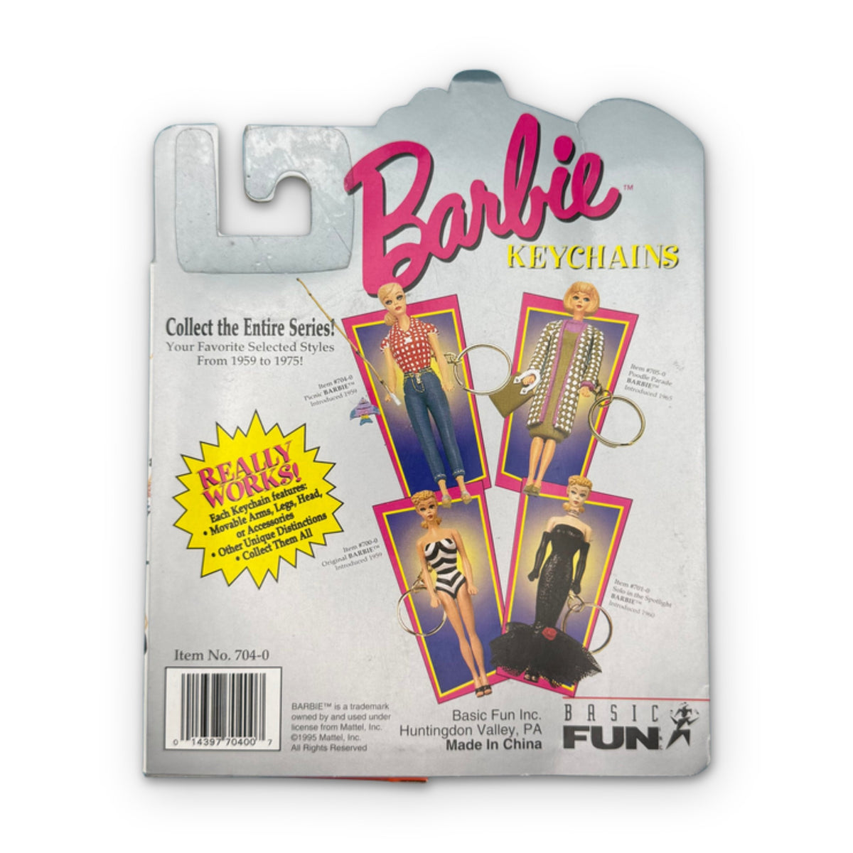 NIP 90s  : Picnic Barbie - barbie doll toy pink rare vintage keychain vintage charms for bag nostalgia vintage keychains y2k collectible - Bag Crap