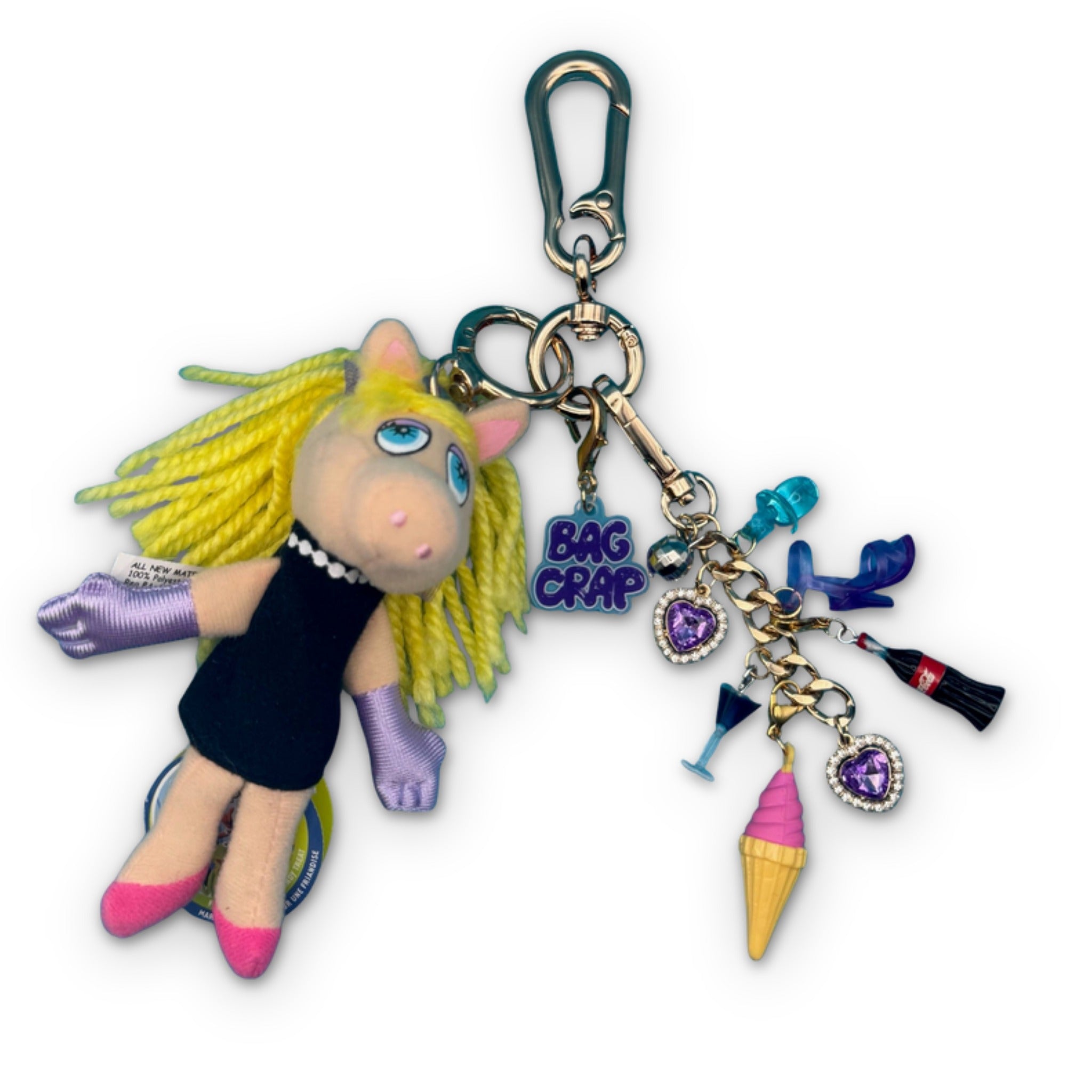 One-of-One     Pack— Miss Piggy Muppets - vintage bag charm packs nostalgia vintage y2k vintage keychain vintage charms for bag nostalgia vintage keychains y2k collectible - Bag Crap